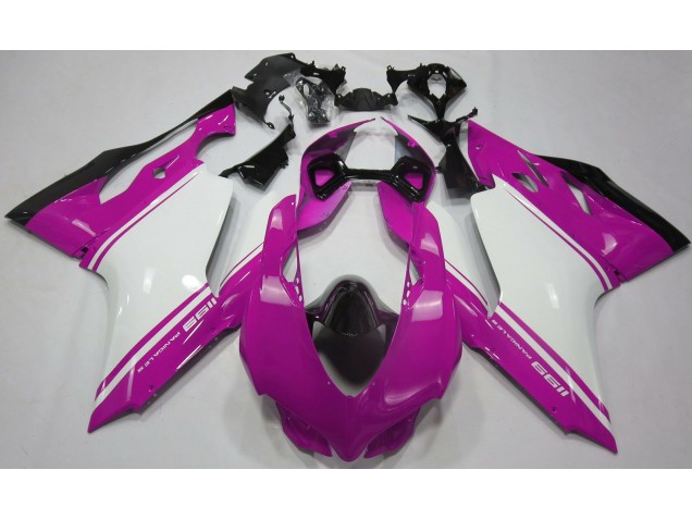 2011-2014 Glanzrosa Weiß & Schwarz Ducati 1199 Motorrad Verkleidungen 2011-2014 Glanzrosa Weiß & Schwarz Ducati 1199 Motorrad Verkleidungen