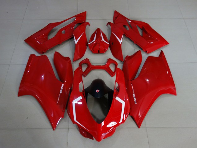 2011-2014 Rot Glänzend & Weiß Ducati 1199 Motorrad Verkleidungen 2011-2014 Rot Glänzend & Weiß Ducati 1199 Motorrad Verkleidungen