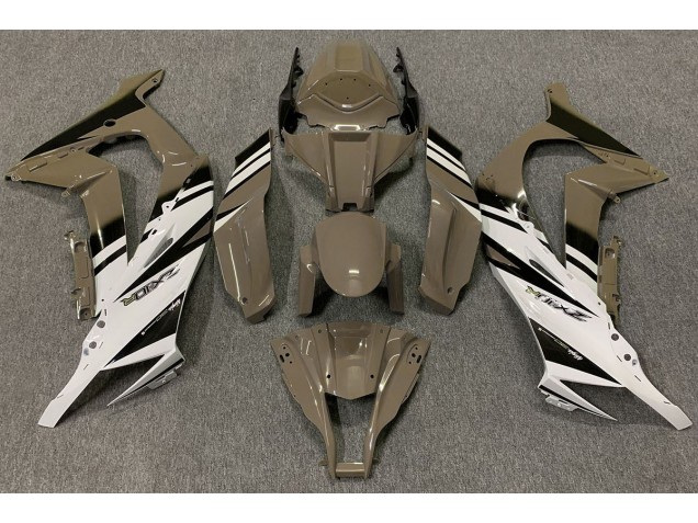 2011-2015 Glänzend Braun & Weiß ZX10R Motorrad Verkleidungen 2011-2015 Glänzend Braun & Weiß ZX10R Motorrad Verkleidungen