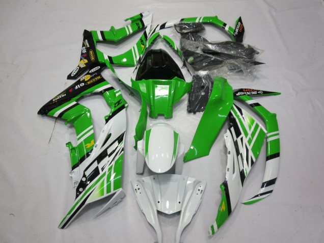 2011-2015 Grün-Weiß-Schwarz 1 ZX10R Motorrad Verkleidungen 2011-2015 Grün-Weiß-Schwarz 1 ZX10R Motorrad Verkleidungen