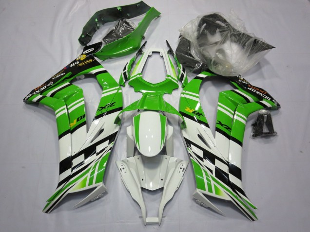 2011-2015 Grün-Weiß-Schwarz ZX10R Motorrad Verkleidungen 2011-2015 Grün-Weiß-Schwarz ZX10R Motorrad Verkleidungen