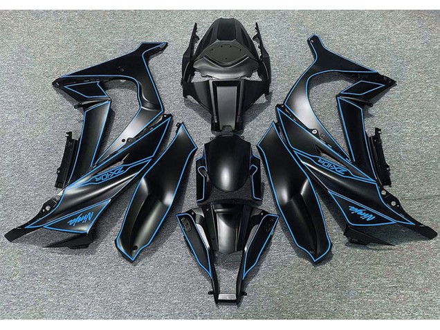 2011-2015 Matt Schwarzes & Blaues Futter ZX10R Motorrad Verkleidungen 2011-2015 Matt Schwarzes & Blaues Futter ZX10R Motorrad Verkleidungen