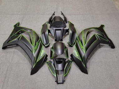 2011-2015 Matt Schwarzes & Grünes Futter ZX10R Motorrad Verkleidungen