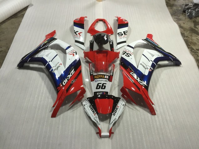 2011-2015 Rot Blau & Weiß Rennen ZX10R Motorrad Verkleidungen 2011-2015 Rot Blau & Weiß Rennen ZX10R Motorrad Verkleidungen