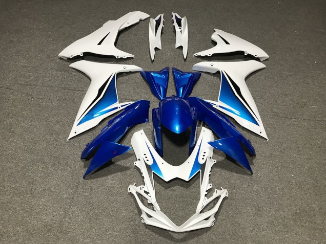 2011-2024 Blauweiß Kundenspezifisch GSXR 600-750 Motorrad Verkleidungen 2011-2024 Blauweiß Kundenspezifisch GSXR 600-750 Motorrad Verkleidungen