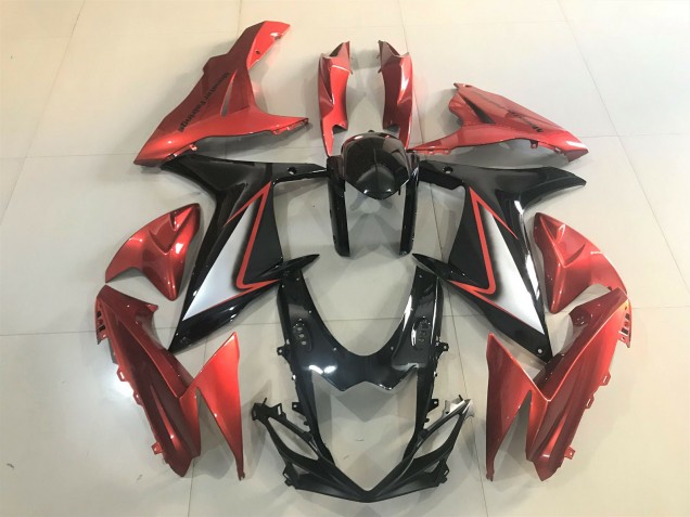 2011-2024 Glänzendes Schwarz & Leuchtendes Orange GSXR 600-750 Motorrad Verkleidungen 2011-2024 Glänzendes Schwarz & Leuchtendes Orange GSXR 600-750 Motorrad Verkleidungen