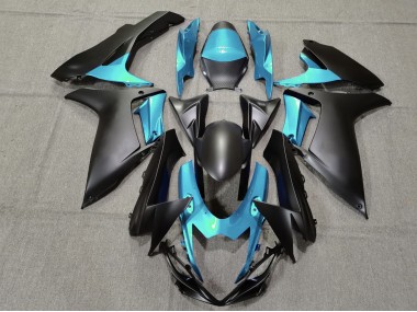 2011-2024 Hellblau & Matt Schwarz GSXR 600-750 Motorrad Verkleidungen