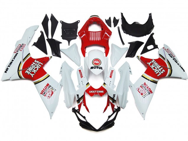 2011-2024 Lucky Strike Mit Goldenem Kreis GSXR 600-750 Motorrad Verkleidungen 2011-2024 Lucky Strike Mit Goldenem Kreis GSXR 600-750 Motorrad Verkleidungen