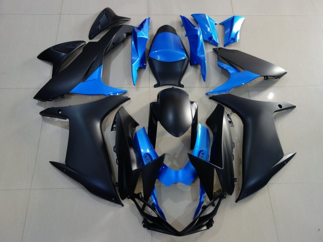 2011-2024 Matt Schwarzes & Leuchtendes Blau GSXR 600-750 Motorrad Verkleidungen 2011-2024 Matt Schwarzes & Leuchtendes Blau GSXR 600-750 Motorrad Verkleidungen