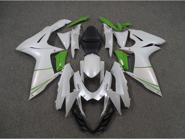 2011-2024 Perlweiß & Grün GSXR 600-750 Motorrad Verkleidungen 2011-2024 Perlweiß & Grün GSXR 600-750 Motorrad Verkleidungen