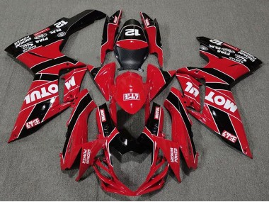 2011-2024 Rot & Schwarz Glänzend Motul GSXR 600-750 Motorrad Verkleidungen