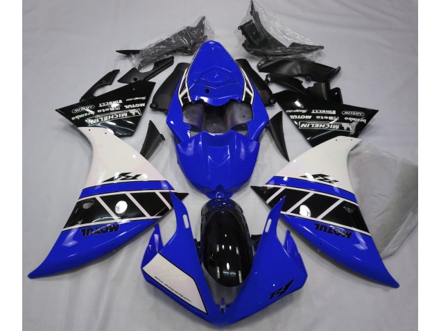2012-2014 Glänzend Blau Weiß & Schwarz R1 Motorrad Verkleidungen 2012-2014 Glänzend Blau Weiß & Schwarz R1 Motorrad Verkleidungen