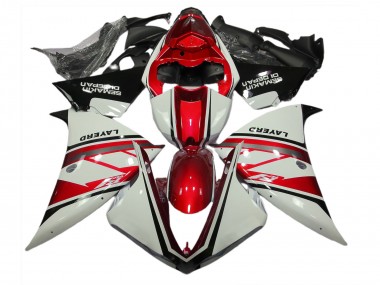 2012-2014 Glänzend Weiß & Rot R1 Motorrad Verkleidungen