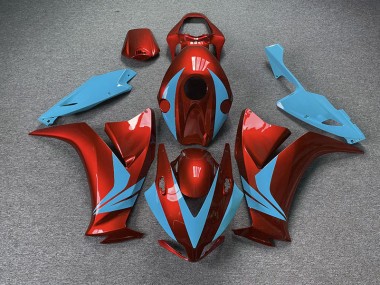 2012-2016 Rot Glänzend & Hellblau CBR1000RR Motorrad Verkleidungen