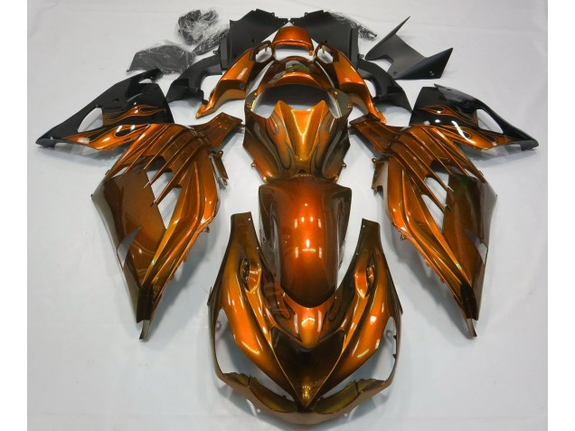 2012-2021 Gebranntes Orange Glänzend ZX14R Motorrad Verkleidungen 2012-2021 Gebranntes Orange Glänzend ZX14R Motorrad Verkleidungen