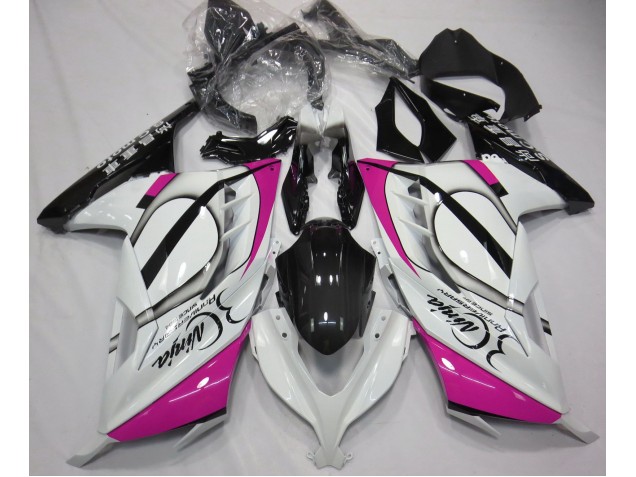 2013-2018 Glänzend Weiß & Pink Ninja 300 Motorrad Verkleidungen 2013-2018 Glänzend Weiß & Pink Ninja 300 Motorrad Verkleidungen