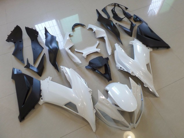 2013-2018 Glänzend Weiß Schwarz ZX6R Motorrad Verkleidungen 2013-2018 Glänzend Weiß Schwarz ZX6R Motorrad Verkleidungen