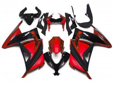 2013-2018 Rot Glänzend Ninja 300 Motorrad Verkleidungen