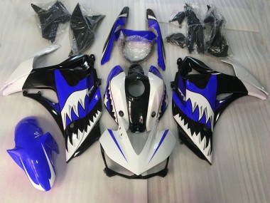2015-2018 Blauer & Weißer Hai R3 Motorrad Verkleidungen