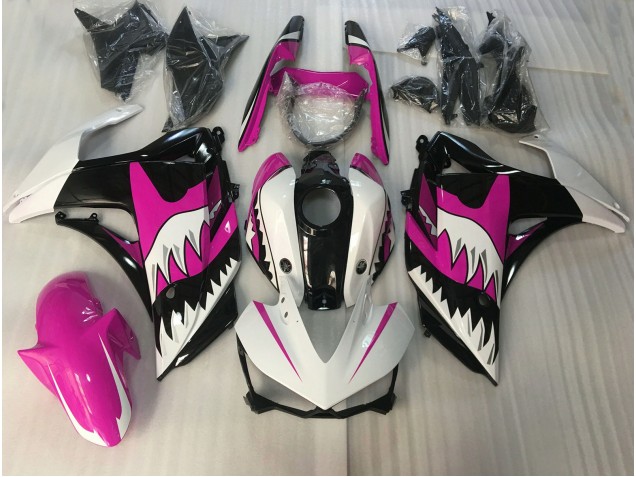 2015-2018 Rosa & Weißer Hai R3 Motorrad Verkleidungen 2015-2018 Rosa & Weißer Hai R3 Motorrad Verkleidungen