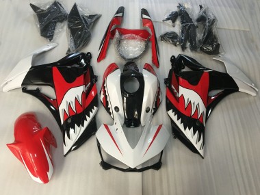 2015-2018 Rot & Weißer Hai R3 Motorrad Verkleidungen