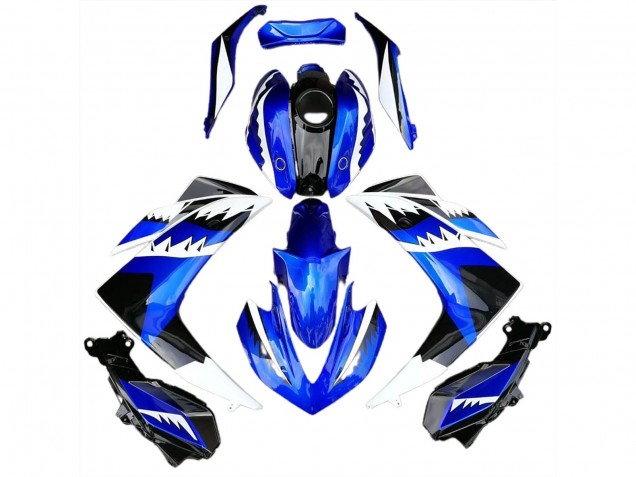 2015-2018 Weißer Blauer & Schwarzer Hai R3 Motorrad Verkleidungen 2015-2018 Weißer Blauer & Schwarzer Hai R3 Motorrad Verkleidungen