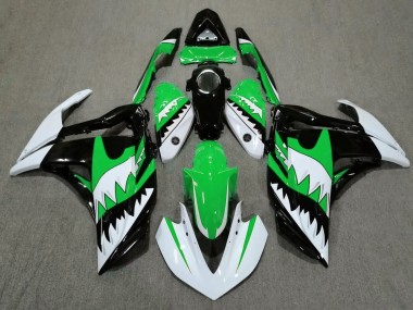 2015-2018 Weißer Hai & Grün R3 Motorrad Verkleidungen