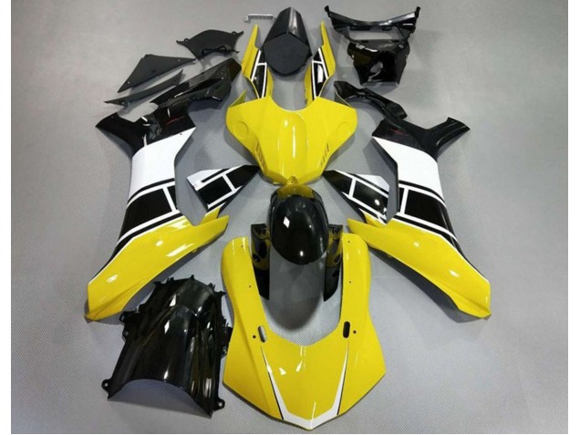 2015-2019 Glänzendes Gelb Weiß & Schwarz R1 Motorrad Verkleidungen 2015-2019 Glänzendes Gelb Weiß & Schwarz R1 Motorrad Verkleidungen