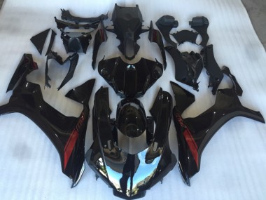 2015-2019 Schwarz Glänzend Mit Rotem Logo R1 Motorrad Verkleidungen