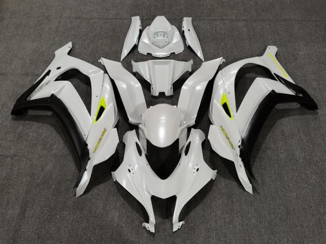 2016-2019 Perlweiß & Gelb ZX10R Motorrad Verkleidungen 2016-2019 Perlweiß & Gelb ZX10R Motorrad Verkleidungen