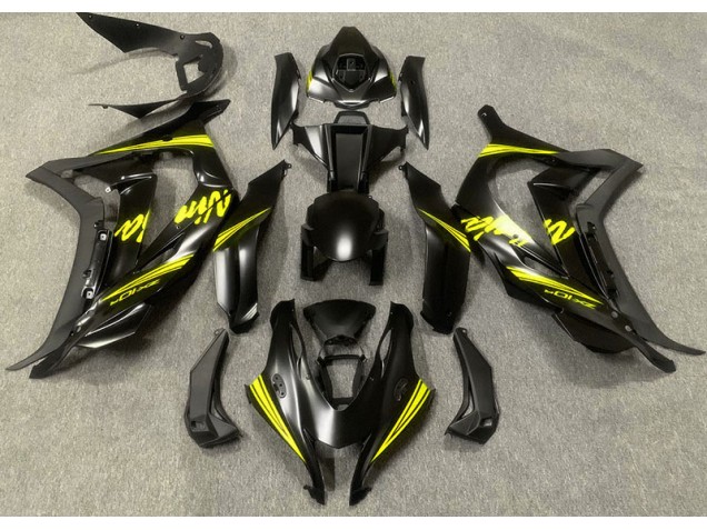 2016-2019 Satinschwarz & Gelb ZX10R Motorrad Verkleidungen 2016-2019 Satinschwarz & Gelb ZX10R Motorrad Verkleidungen