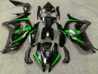 2016-2019 Satinschwarz & Grün ZX10R Motorrad Verkleidungen