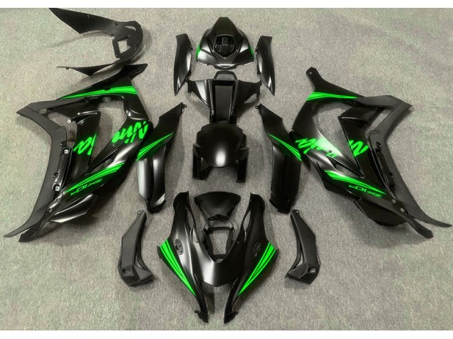 2016-2019 Satinschwarz & Grün ZX10R Motorrad Verkleidungen 2016-2019 Satinschwarz & Grün ZX10R Motorrad Verkleidungen