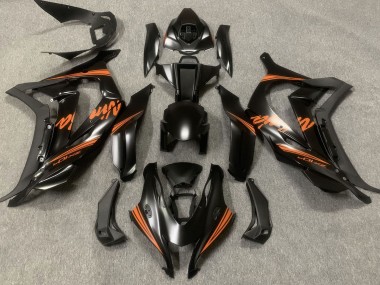 2016-2019 Satinschwarz & Orange ZX10R Motorrad Verkleidungen