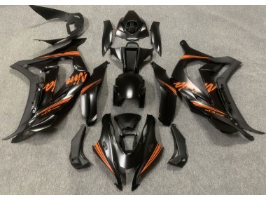 2016-2019 Satinschwarz & Orange ZX10R Motorrad Verkleidungen
