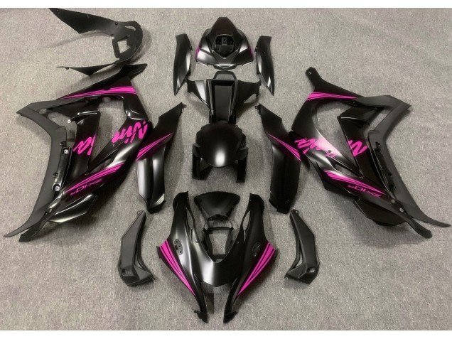 2016-2019 Satinschwarz & Rosa ZX10R Motorrad Verkleidungen 2016-2019 Satinschwarz & Rosa ZX10R Motorrad Verkleidungen