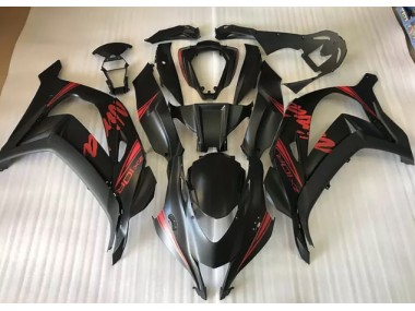 2016-2019 Satinschwarz & Rot ZX10R Motorrad Verkleidungen