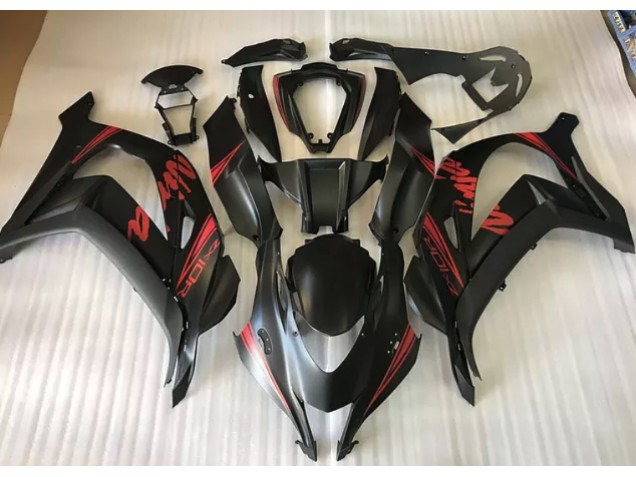 2016-2019 Satinschwarz & Rot ZX10R Motorrad Verkleidungen 2016-2019 Satinschwarz & Rot ZX10R Motorrad Verkleidungen
