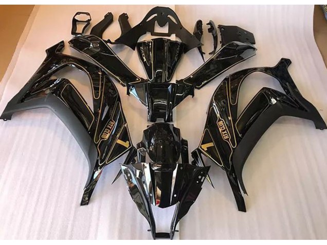 2016-2019 Schwarz & Gold ZX10R Motorrad Verkleidungen 2016-2019 Schwarz & Gold ZX10R Motorrad Verkleidungen