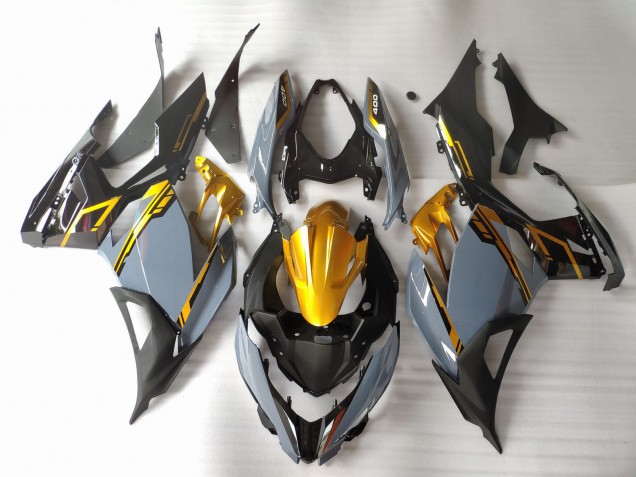 2018-2023 Nardo Grau & Gold Ninja 400 Motorrad Verkleidungen 2018-2023 Nardo Grau & Gold Ninja 400 Motorrad Verkleidungen