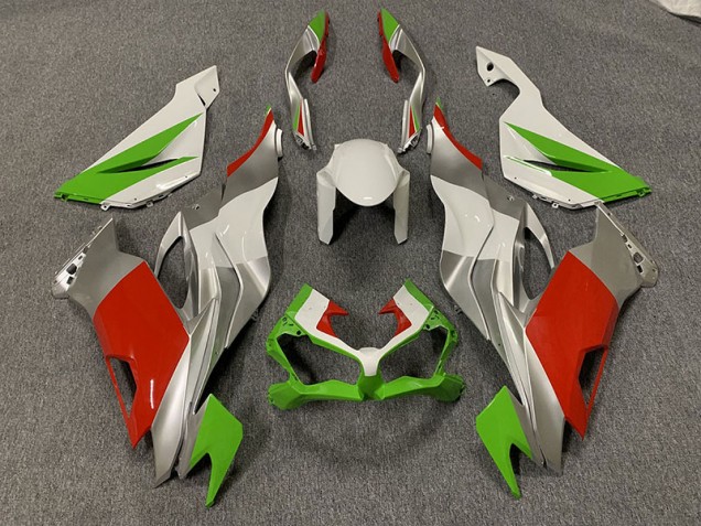 2019-2023 Benutzerdefiniert Rot / Grün & Silber ZX6R Motorrad Verkleidungen 2019-2023 Benutzerdefiniert Rot / Grün & Silber ZX6R Motorrad Verkleidungen