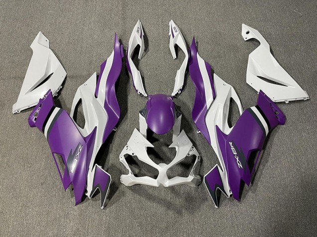 2019-2023 Matt Lila & Weiß ZX6R Motorrad Verkleidungen