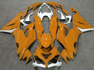 2019-2023 Orange Glänzend & Weiß ZX6R Motorrad Verkleidungen